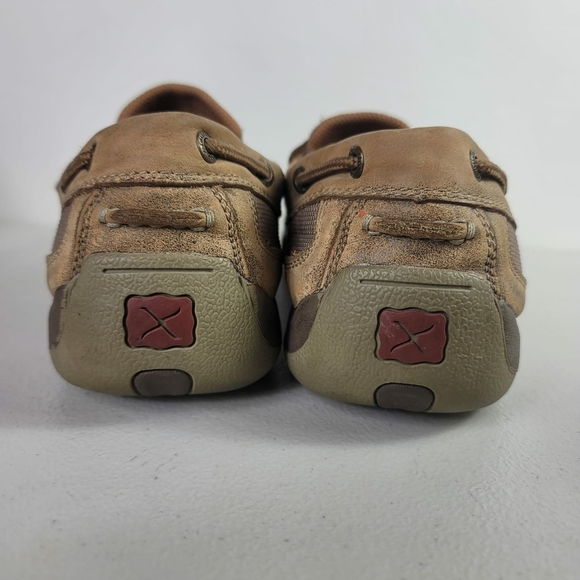 Twisted X Shoes Size 8M Driving Mocs Brown Leather Men's Slip on - Picture 5 of 9